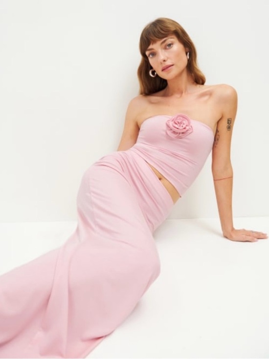 Reformation Dresses & Skirts - Reformation Adalynn Knit Set in Pink — NWT size L